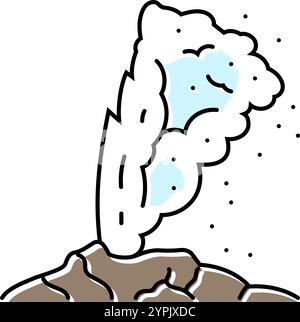 iceberg natural phenomena line icon vector. iceberg natural phenomena ...