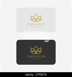 Elegant Golden Queen Princess Flower Leaf Eye Vision Logo Design Vector Stock Vector