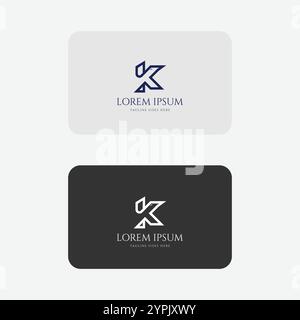 Initial Letter K with Eagle Hawk Falcon Icon Symbol Monogram Logo Design Vector Stock Vector