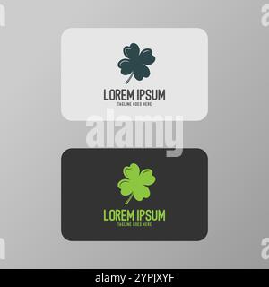 Simple Minimalist Green Ireland Irish Clover Icon Symbol Logo Design Vector Stock Vector
