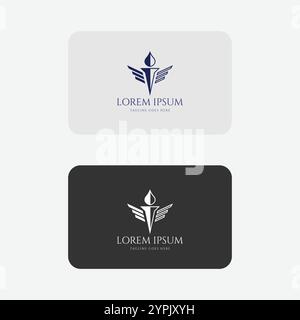Vintage Retro Burn Torch Fire Flame Light with Wings Logo Design Vector Stock Vector