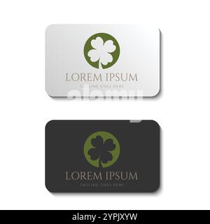 Simple Minimalist Green Ireland Irish Clover Icon Symbol Logo Design Vector Stock Vector