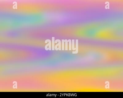 Colourful blurry abstract rainbow gradient background. Smooth transitions of vivid bright colours with noise. Trendy wallpaper with film grain effect. Stock Photo