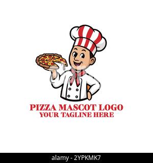 Pizza Logo, Chef Illustration, Cook Icon, Italian Food Design, Pizza Branding, Chef Hat Logo, Cartoon Chef, Pizza Slice Logo, Pizzeria Branding, Food Stock Vector