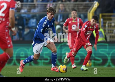 Nicolas Paz (Como)Alessandro Bianco  (Monza)                                         during the Italian Serie A match between   Como 1-1 Monza at  Giuseppe Sinigaglia Stadium   on November 30 , 2024 in Como ,Italy. (Photo by Maurizio Borsari/AFLO) Stock Photo