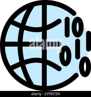 World wide web symbol - artificial intelligence icon. Stock Vector