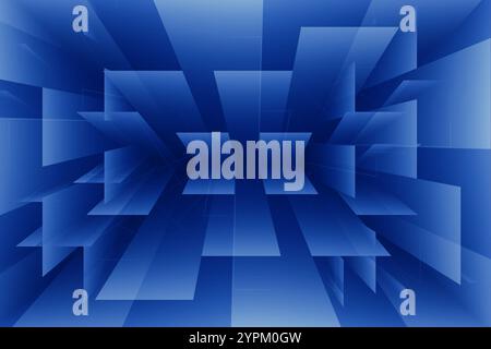 Mixing passion with precision in a cutting-edge, high-tech blue , ideal for tech events, conferences, and exhibitions. The abstract, futuristic design Stock Photo