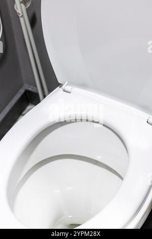 Close up shot of the toilet Stock Photo