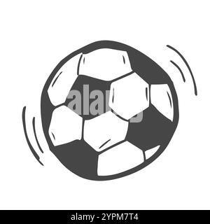 sketch of the football ball on white background Stock Vector