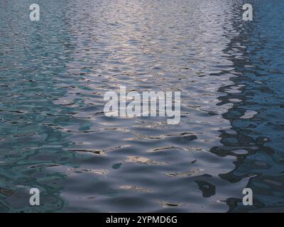 Calm Lake Water Surface with Gentle Ripples and Reflections Stock Photo