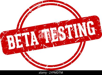 beta testing round stamp isolated on transparent background. beta testing stamp Stock Vector