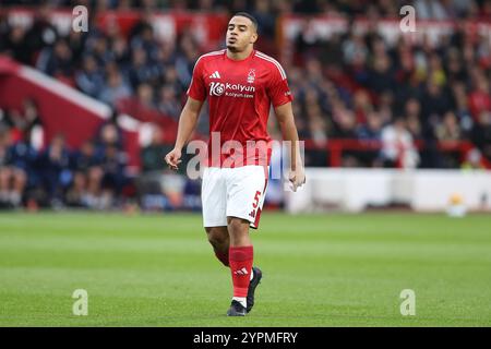 Nottingham, UK. 30th Nov, 2024. Murillo of Nottingham Forest during the Nottingham Forest FC v Ipswich Town FC English Premier League match at the City Ground, Nottingham, England, United Kingdom on 30 November 2024 Credit: Every Second Media/Alamy Live News Stock Photo