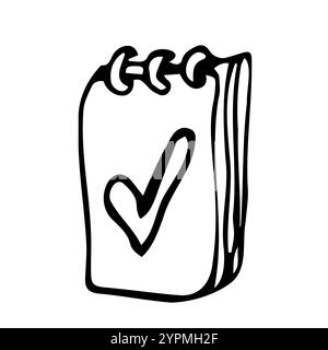 Vector doodle notebook. Business, startup, teamwork, school concept Stock Vector