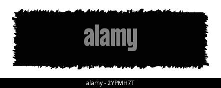 Grunge Black and White Frames . textured rectangles for image. Torn paper. Stock Vector