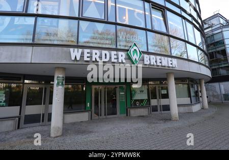 30.11.2024, wohninvest Weserstadion, Bremen, GER, 1.FBL SV Werder Bremen vs.VfB Stuttgart im Bild/picture shows Feature/Impressionen Weserstadion Eingang zur Geschaeftsstelle Foto © nordphoto GmbH/Tauchnitz DFB REGULATIONS PROHIBIT ANY USE OF PHOTOGRAPHS AS IMAGE SEQUENCES AND/OR QUASI-VIDEO. Stock Photo