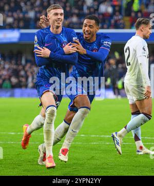 Chelsea's Levi Colwill celebrates scoring the opening goal during the ...