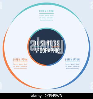 3 Options Infographic circle design 3 Options, objects, elements or steps information business infographic template Stock Vector