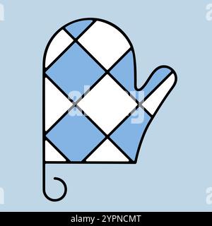 Close up of kitchen protective glove vector icon. Graph symbol for cooking web site design, logo, app, UI Stock Vector