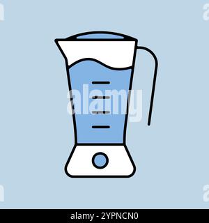 Electric blender vector icon. Kitchen appliance. Graph symbol for cooking web site design, logo, app, UI Stock Vector