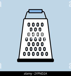 Grater vector icon. Kitchen appliance. Graph symbol for cooking web site design, logo, app, UI Stock Vector