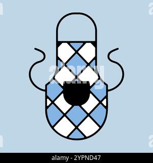 Kitchen apron protective garment vector icon. Graph symbol for cooking web site design, logo, app, UI Stock Vector