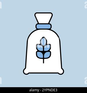 Bag flour vector icon. Kitchen appliance. Graph symbol for cooking web site design, logo, app, UI Stock Vector