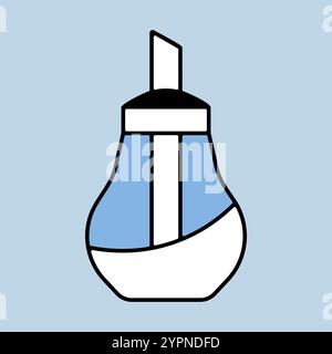 Sugar bowl shaker bottle vector icon. Kitchen appliance. Graph symbol for cooking web site design, logo, app, UI Stock Vector