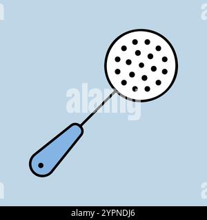 Skimmer vector icon. Kitchen appliance. Graph symbol for cooking web site design, logo, app, UI Stock Vector