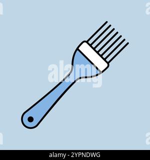 Silicone cooking brush vector icon. Kitchen appliances. Graph symbol for cooking web site design, logo, app, UI Stock Vector