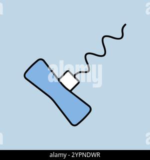 Corkscrew vector icon. Kitchen appliances. Graph symbol for cooking web site design, logo, app, UI Stock Vector
