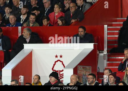 Nottingham Forest owner, Evangelos Marinakis during the Premier League match between Nottingham Forest and Ipswich Town at the City Ground, Nottingham on Saturday 30th November 2024. (Photo: Jon Hobley | MI News) Credit: MI News & Sport /Alamy Live News Stock Photo