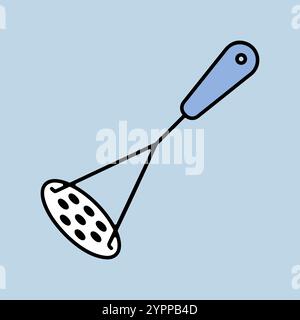 Potato masher vector isolated icon. Kitchen appliances. Graph symbol for cooking web site design, logo, app, UI Stock Vector