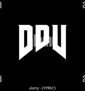DDV letter logo design for technology company. DDV logo design black ...