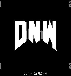 DNW letter logo design for technology company. DNW logo design black ...