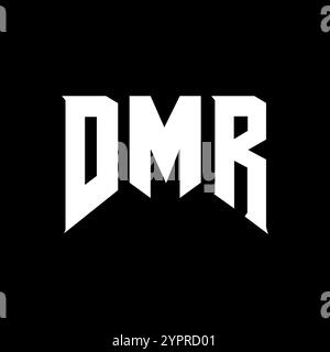 DMR letter logo design for technology company. DMR logo design black ...