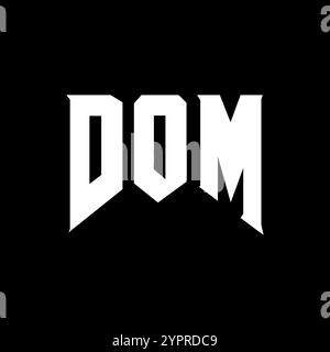 DOM letter logo design in six style. DOM polygon, circle, triangle ...