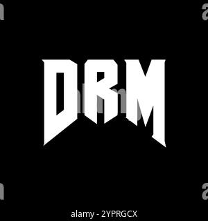 DRM letter logo design for technology company. DRM logo design black ...