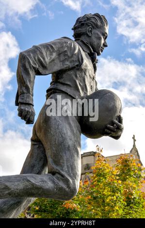 Statue of William Webb Ellis, Rugby School, Dunchurch Road, Rugby, Warwickshire, England, United Kingdom Stock Photo