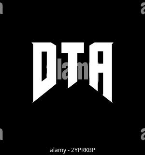 DTA letter logo design for technology company. DTA logo design black ...