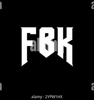 FBK letter logo design for technology company. FBK logo design black ...