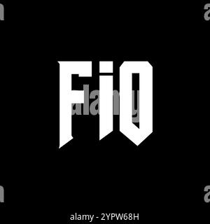 FIO letter logo design for technology company. FIO logo design black ...