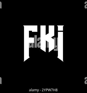 FKI letter logo design for technology company. FKI logo design black ...