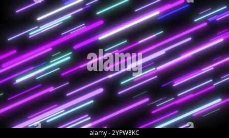 Colorful flying neon lights abstract background. Bright neon line designed background. texture with lighting, art of colors combination Stock Photo
