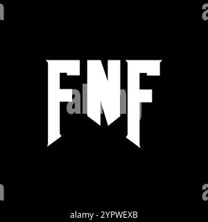 FNF letter logo design for technology company. FNF logo design black ...