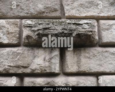 Massive limestone wall ? Structure texture background, rustic background Stock Photo