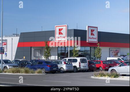 Nitra, Slovakia, October, 6, 2023 : Kaufland supermarket. Kaufland is a German hypermarket chain, part of the Schwarz Gruppe which also owns Lidl, Eur Stock Photo