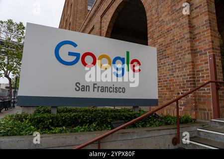 Google office in San Francisco, Ca, USA - June 6, 2023. Google LLC is an American multinational technology company. Stock Photo
