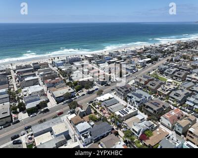 Aerial view of Mission Bay and beach in San Diego, California. USA. Famous tourist destination Stock Photo