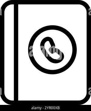 address book contacts icon Stock Vector