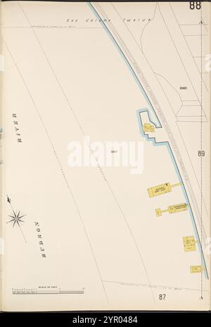 Manhattan, V. 11, Plate No. 88 [Map bounded by Hudson River] 1909 Stock Photo